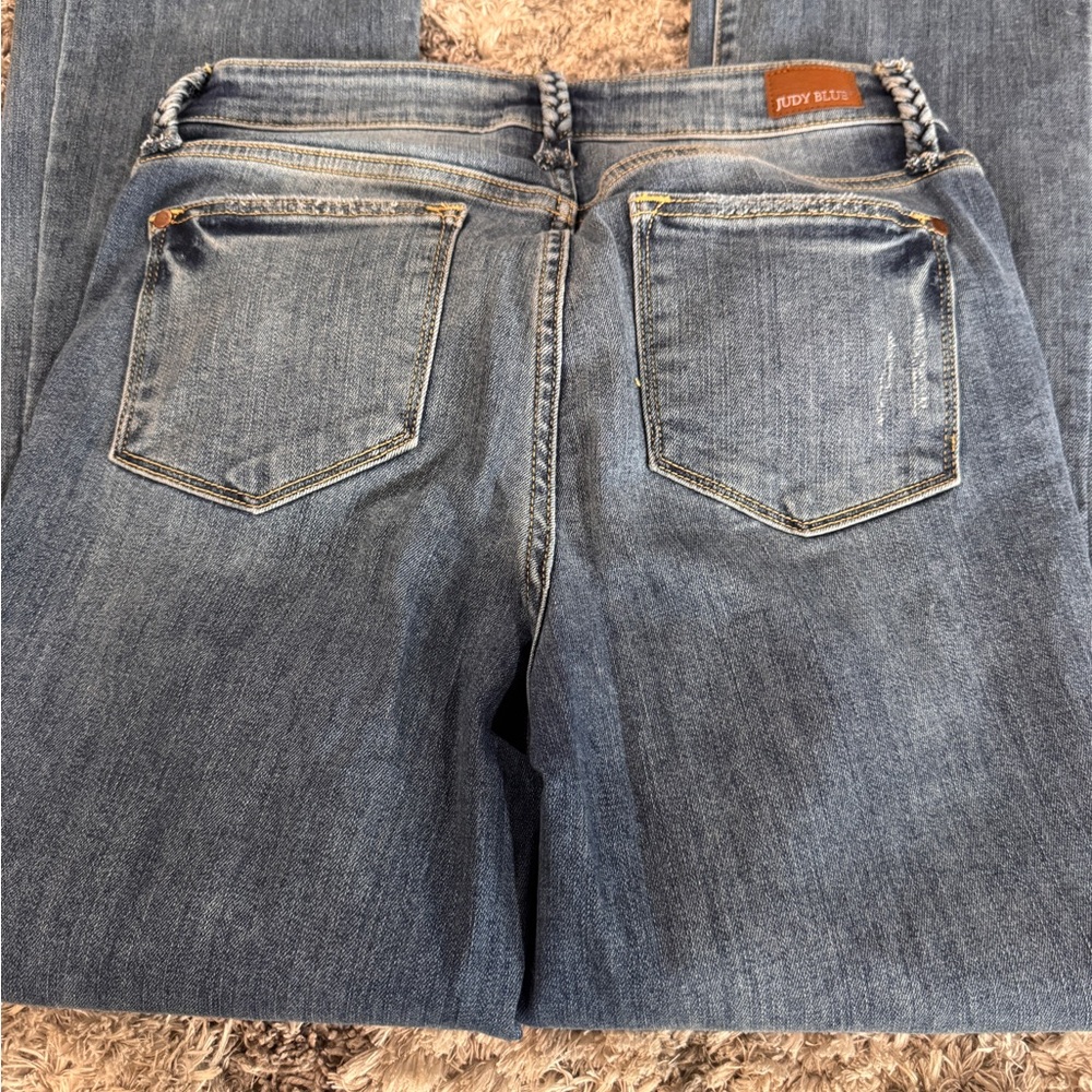 Judy Blue Flare Leg Jeans in Classic Blue - Picture 6 of 6